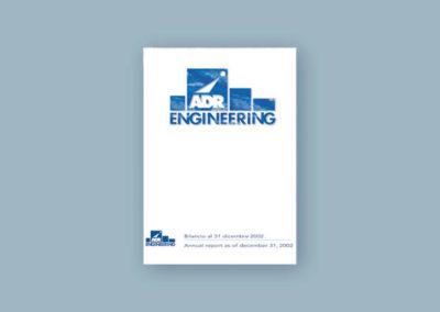Ideazione grafica della copertina del Bilancio per Aeroporti di Roma Engineering