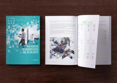 Progetto grafico e impaginazione del bilancio aziendale di iFaber del Gruppo Unicredit