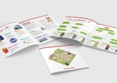 Ideazione e progettazione grafica della brochure di TotalErg per la campagna sulla sicurezza stradale "Sicuri di essere Sicuri"