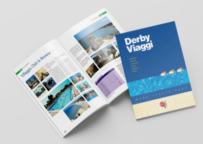 Progetto e realizzazione grafica del catalogo di viaggi per Derby Viaggi