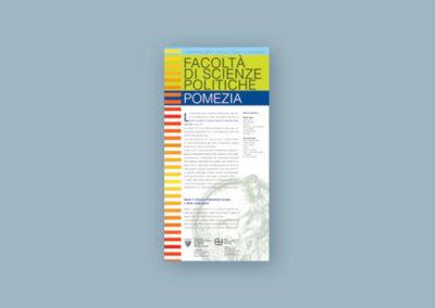 Ideazione della grafica e del testo per la locandina per la Facoltà di Scienze Politiche di Pomezia