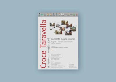Grafica della locandina per la mostra del pittore Croce Taravella