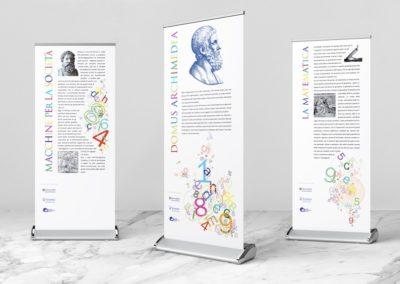 Ideazione grafica e realizzazione dei Roll up per la mostra Domus Archimedea