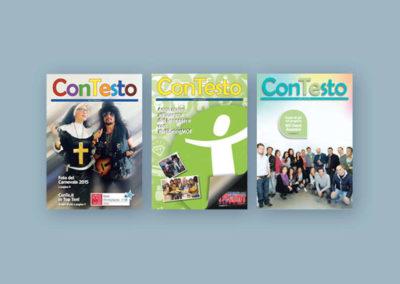 Impaginazione grafica della rivista delle Assicurazioni Con Te