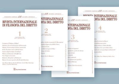 Impaginazione della Rivista Internazionale di Filosofia del Diritto per Giuffé editore