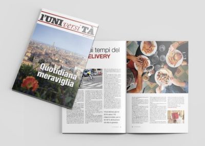 Progetto grafico e impaginazione della rivista l'Università, per l'Università di Bologna
