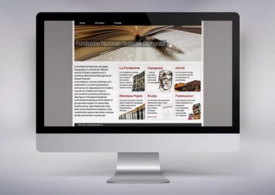 Web design e realizzazione del sito per la Fondazione Nazionale Giuseppe Capograssi