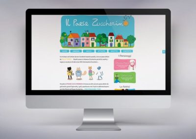 Web design e realizzazione del sito Il Paese Zuccherino, sito dedicato ai bambini più piccoli