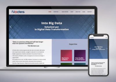 Web design, architettura e studio della user experience per il sito di Nodes, società che si occupa di big data