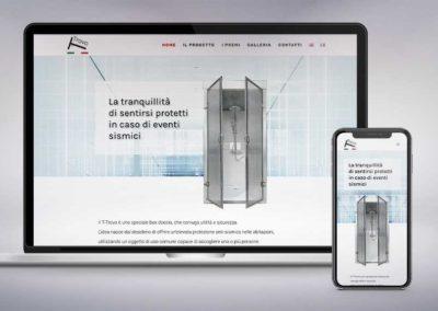 Web design e realizzazione tecnica del sito TTrovo, nuovo dispositivo di doccia antisismica