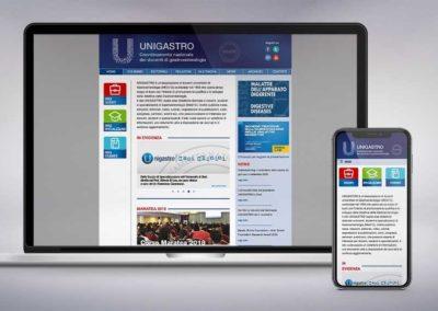 Web design, architettura e studio della user experience per il sito Unigastro, associazione di medici gastroenterologi
