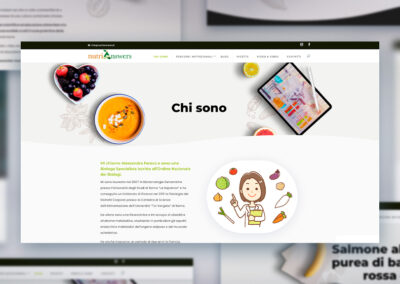 Pagina "Chi sono" del sito per Nutri Answers