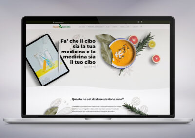 Visualizzazione desktop del sito nutrizionista Nutri Answers