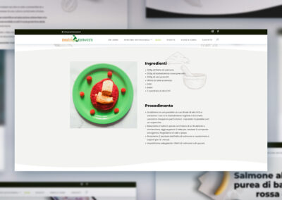 La pagina di una ricetta del sito per Nutri Answers