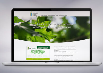 Visualizzazione desktop del sito per l'Associazione Italiana Curatori di Parchi, giardini e orti botanici