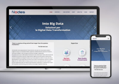 Web design, architettura e studio della user experience per il sito di Nodes, società che si occupa di big data