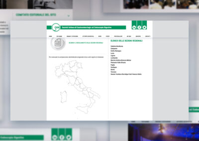 Pagina "Sezioni regionali" del sito SIGE, Società italiana di Gastroenterologia ed Endoscopia digestiva