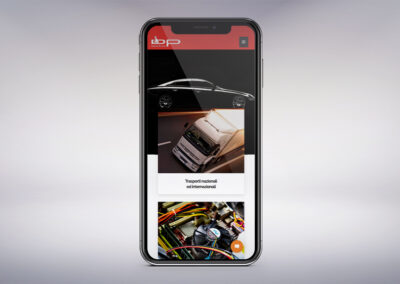 Visualizzazione mobile del sito Trasporti DP