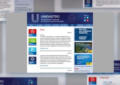 Pagina "News" del sito Unigastro, associazione di medici gastroenterologi