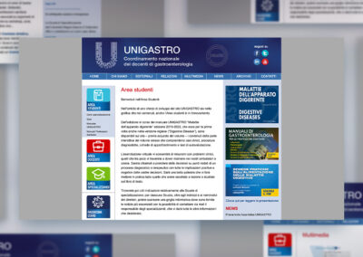 Pagina "Area studenti" del sito Unigastro, associazione di medici gastroenterologi
