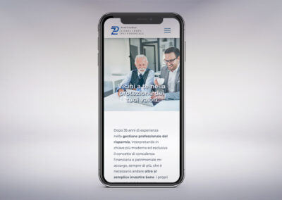 Visualizzazione mobile del sito per il consulente patrimoniale Paolo Zanoboni