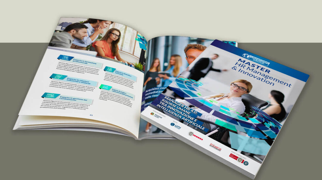 Ideazione grafica della brochure per il Master in HR Managemente del Gruppo Uninform