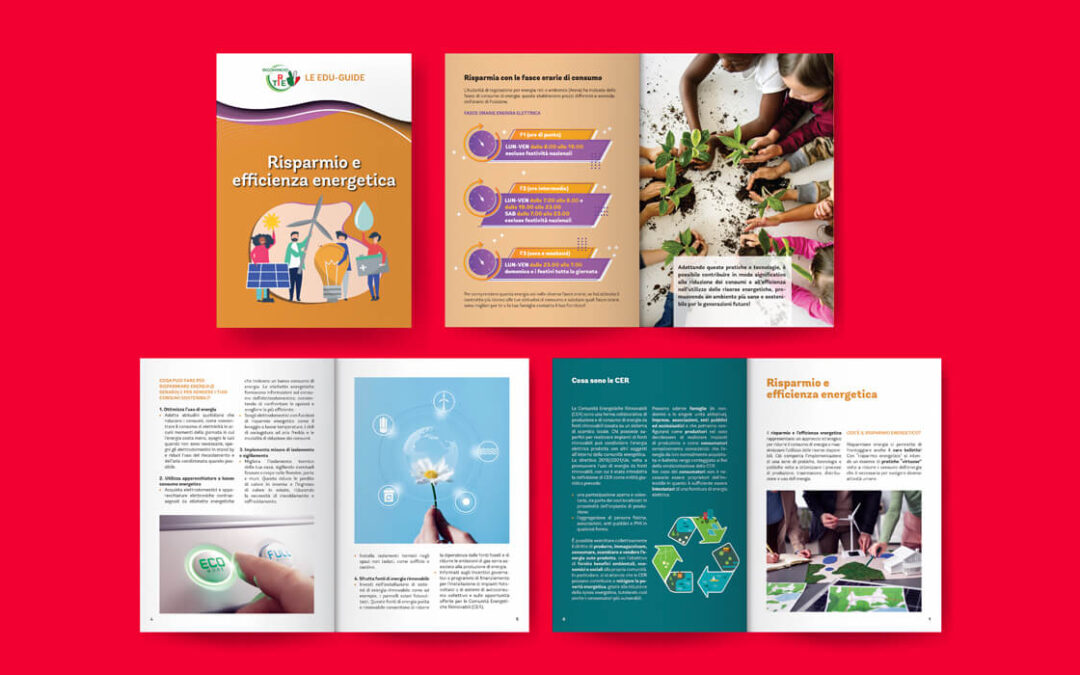 Impaginazione grafica di 5 Eduguide per diverse Associazioni di consumatori