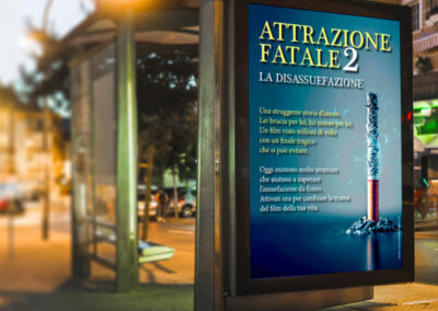 Ideazione e realizzazione del manifesto contro il fumo per l'ospedale Sant'Andrea di Roma