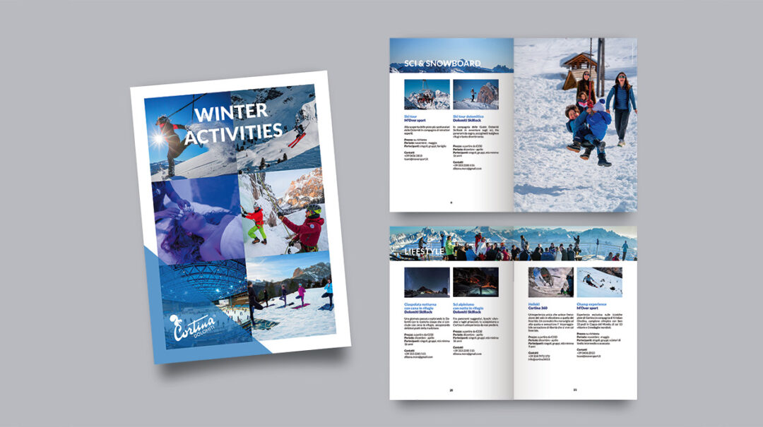Graphic design delle Brochure di Cortina d'Ampezzo