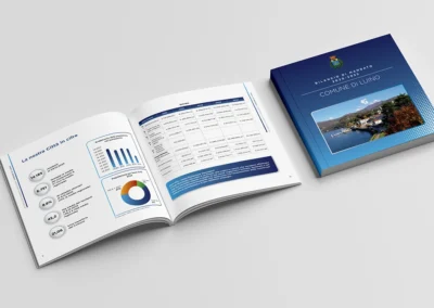 Progetto e realizzazione grafica del bilancio di mandato 2020-2025 per il Comune di Luino