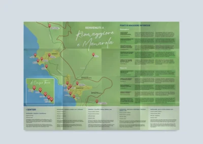 Realizzazione grafica della cartina pieghevole per RioMaggiore e Manarola