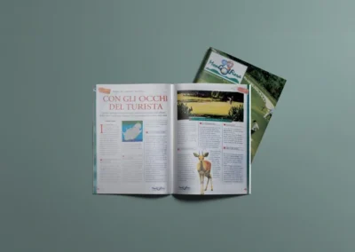 Impaginazione grafica della Rivista di golf