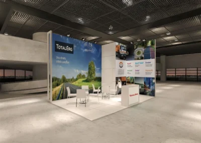 Ideazione grafica e progettazione dello stand di TotalErg per l'evento Asphaltica